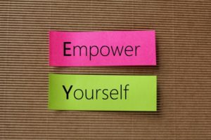 Empower Yourself text on colorful sticky notes