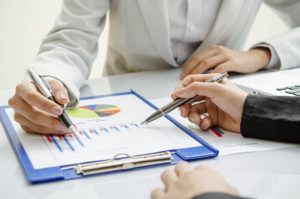 Young business people working in office